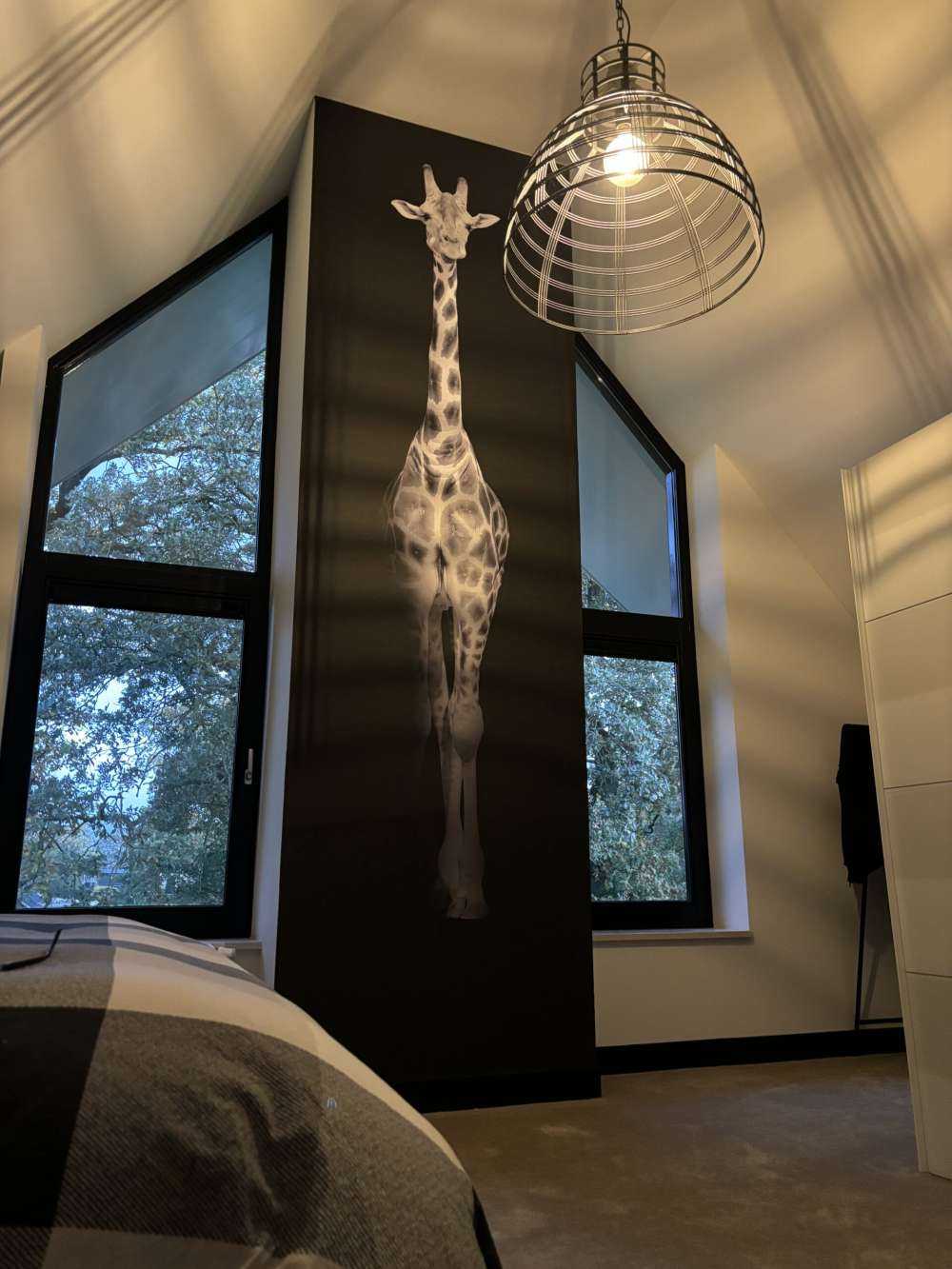 Giraffe schwarz-weiß