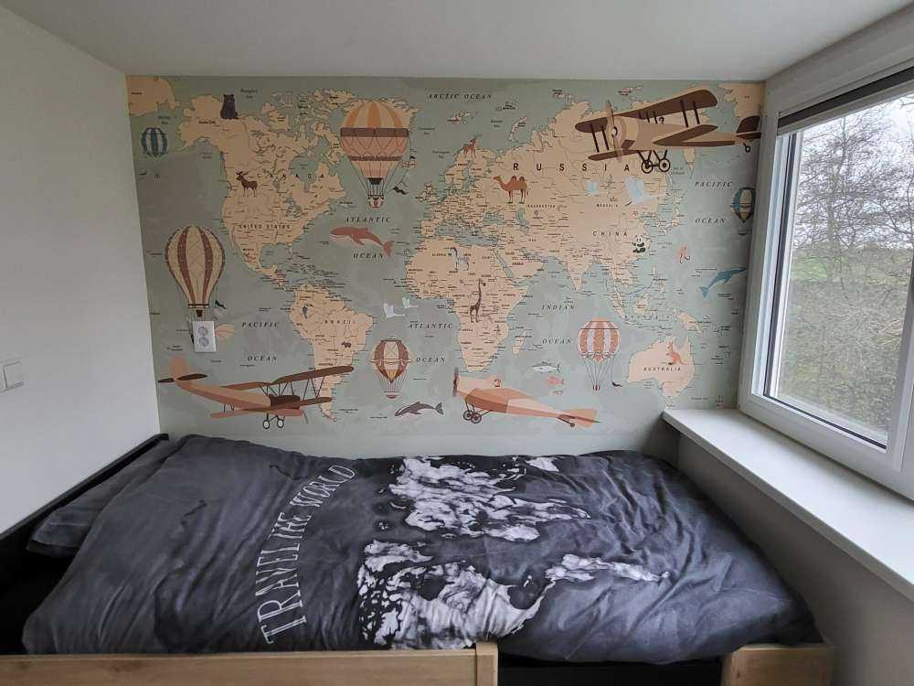 Beige Weltkarte
