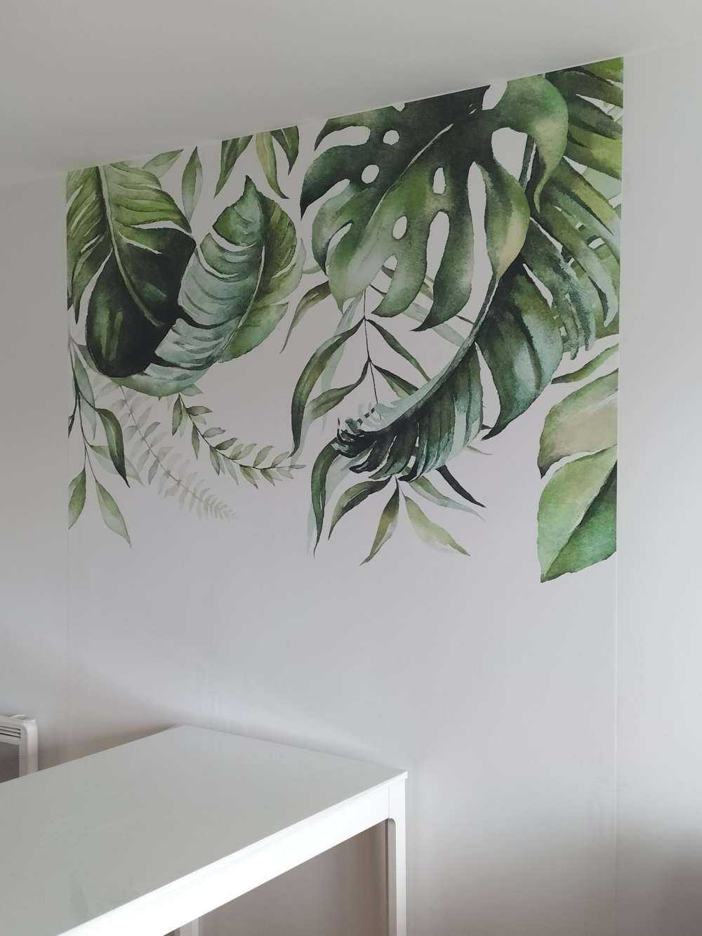 Tropische Aquarellblätter
