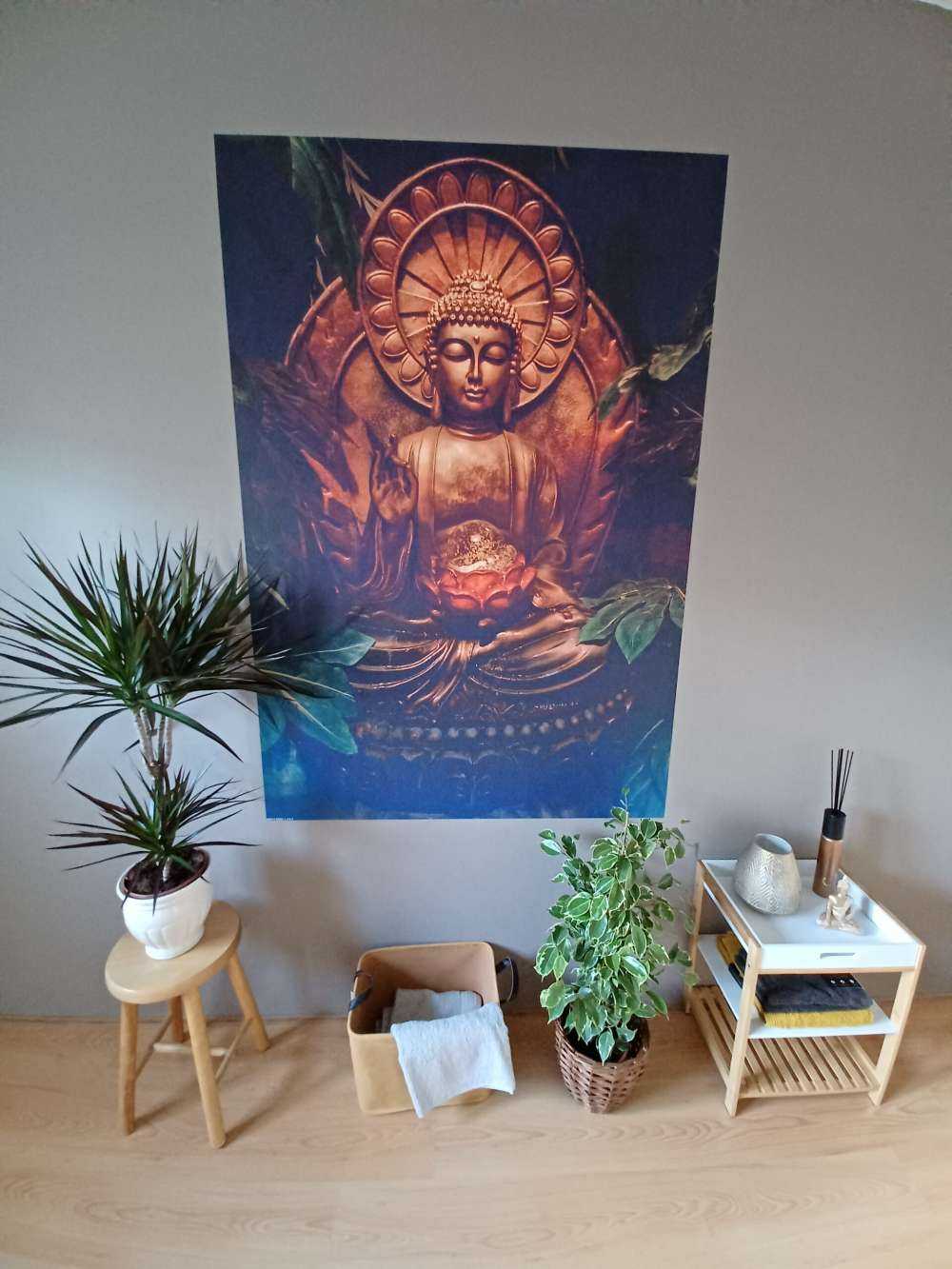 Buddha mit Blättern