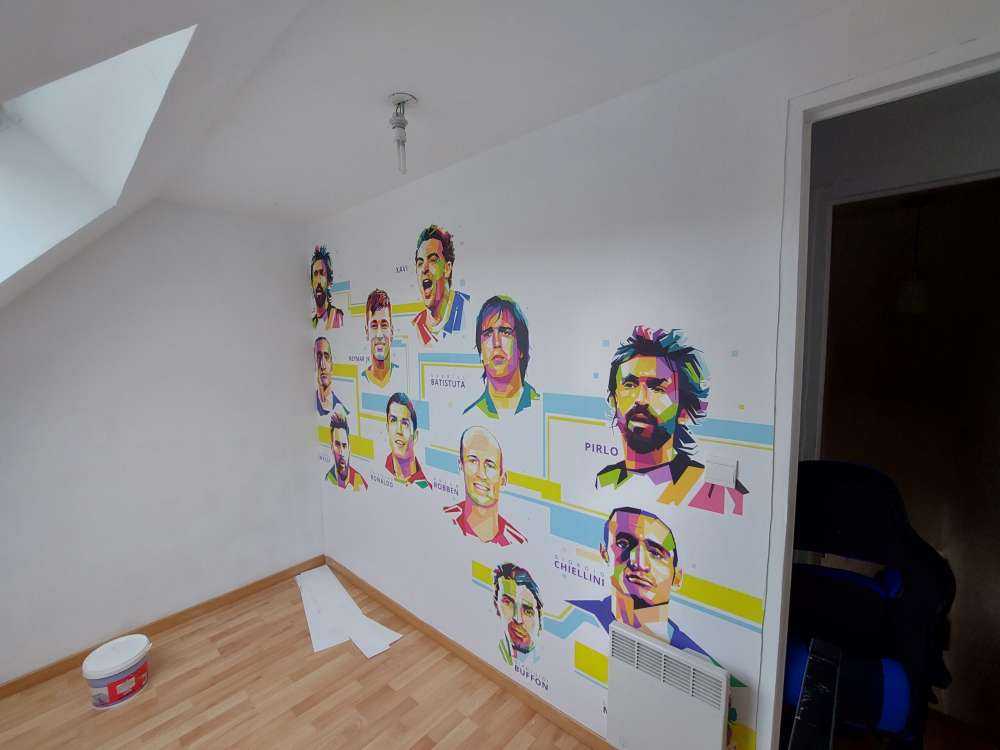 Tapete mit Fußballspieler