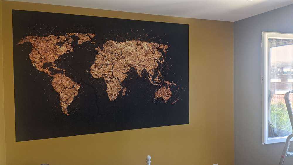 Weltkarte Gold