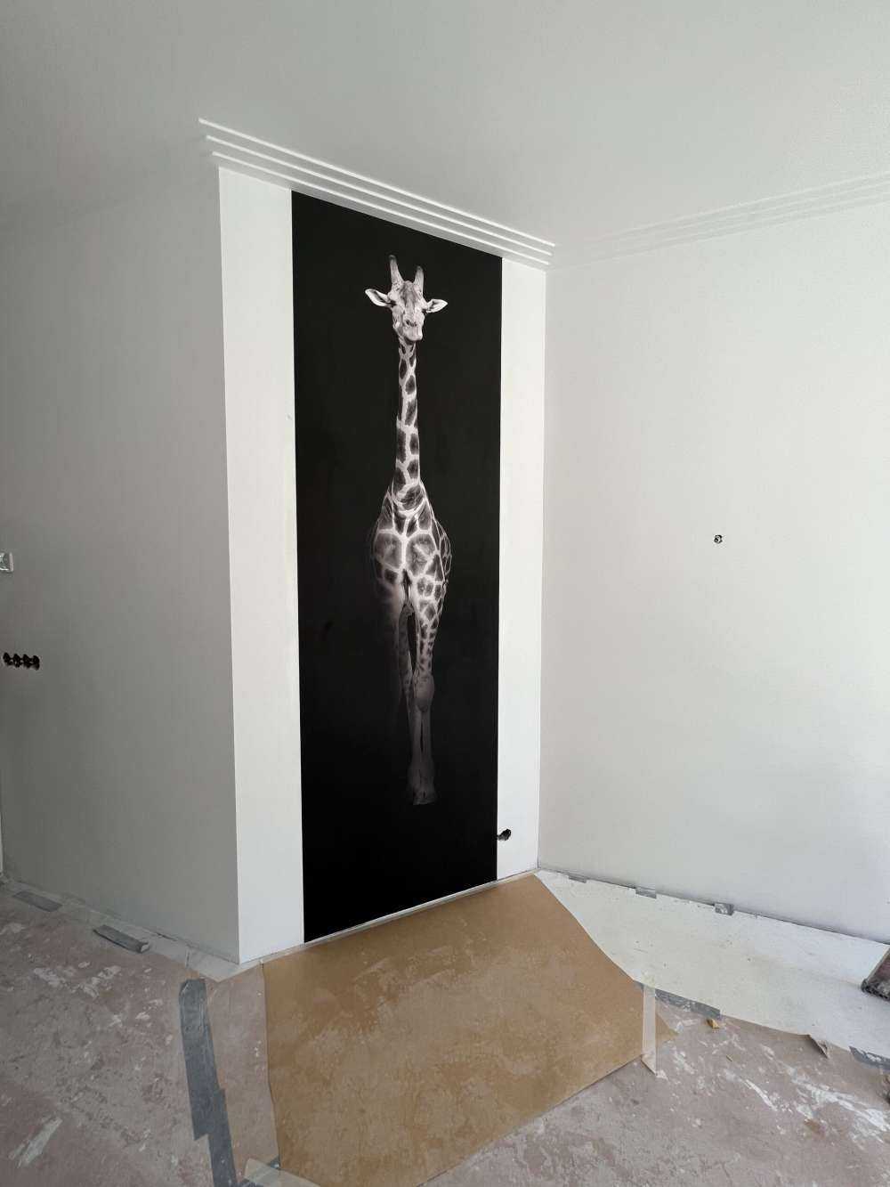 Giraffe schwarz-weiß