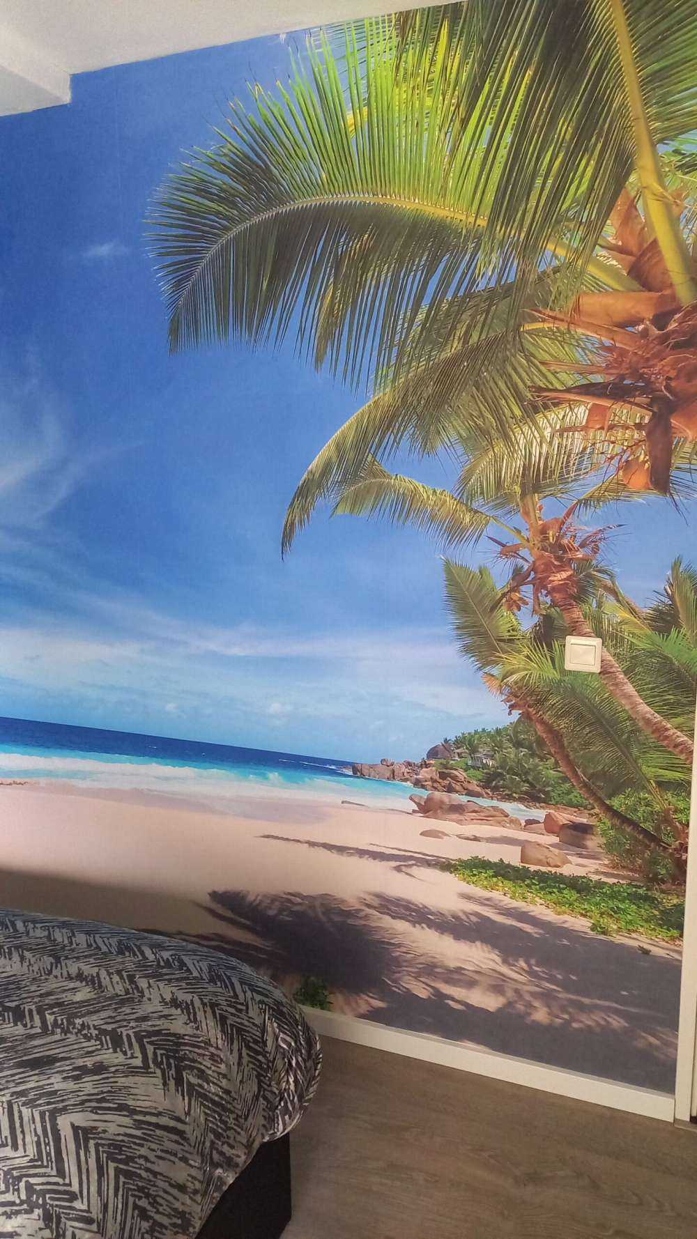 Tropischer Strand mit Palme