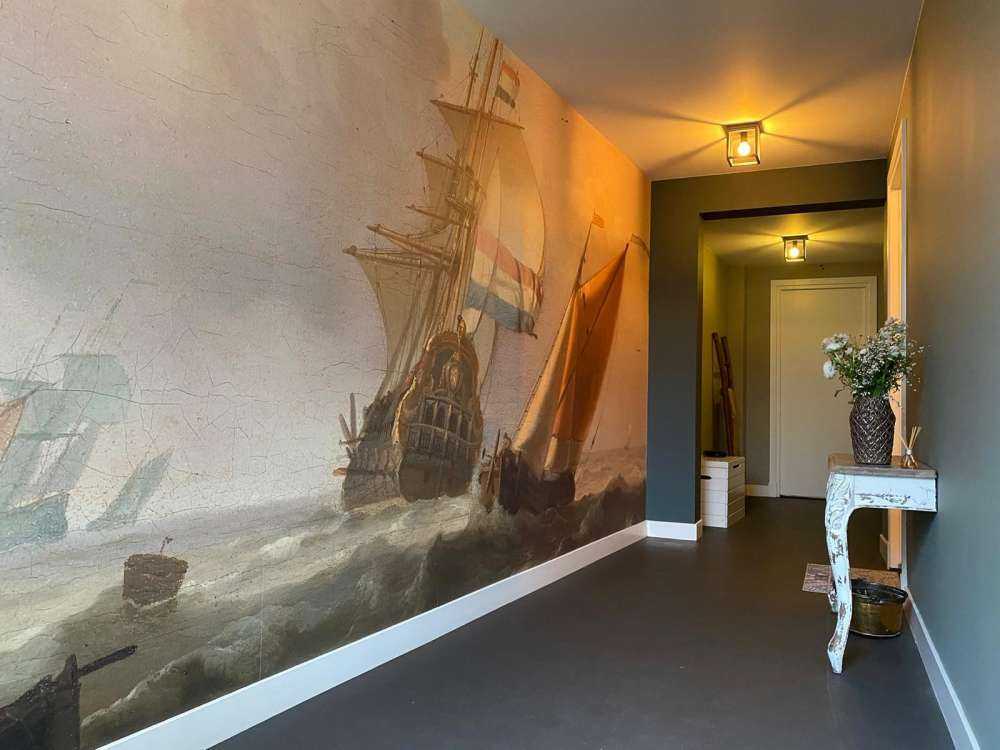 Rauhe See mit Schiffen