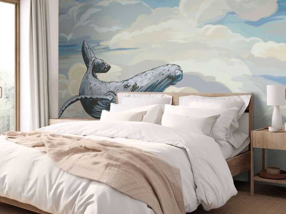 Walfisch durch die Wolken