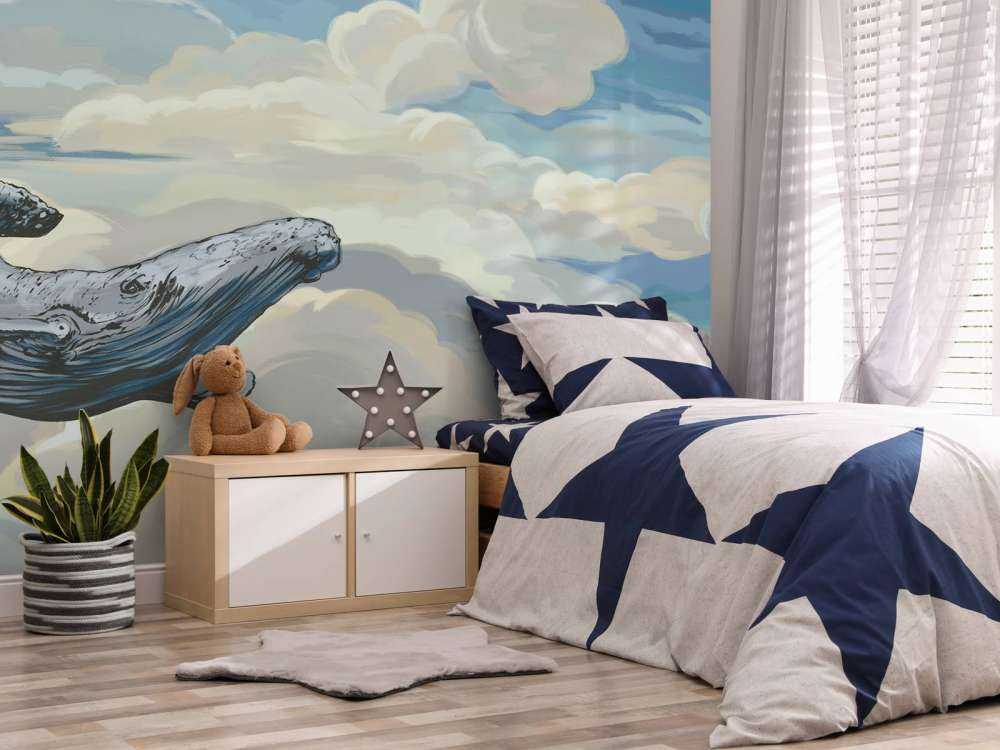 Walfisch durch die Wolken