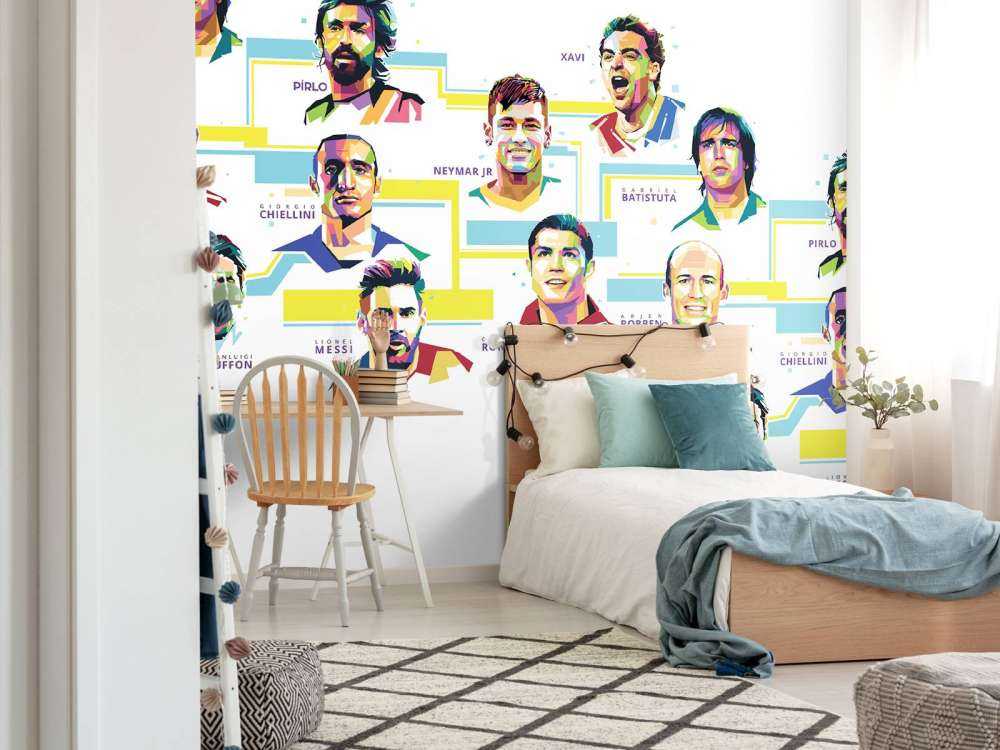Tapete mit Fußballspieler