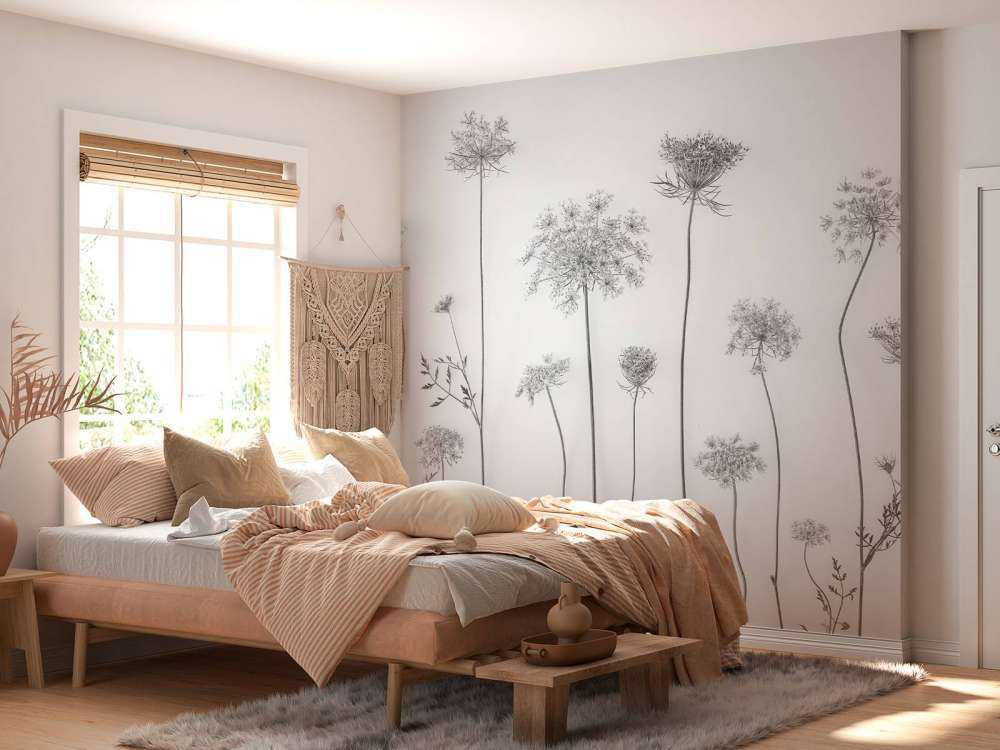 Kuh-Petersilie in Schwarz und Weiß