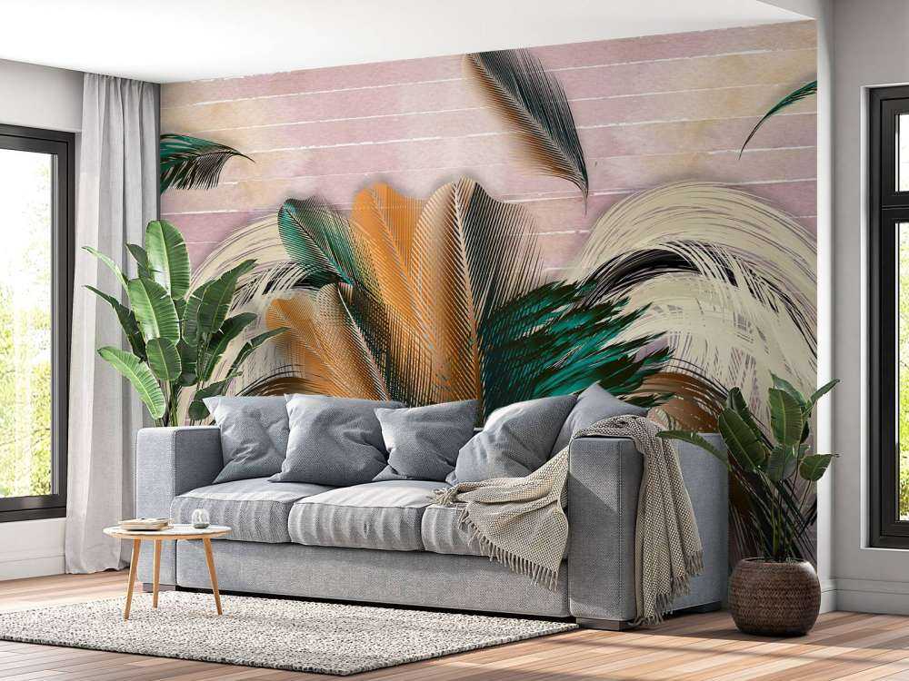 Federn in Blütenform