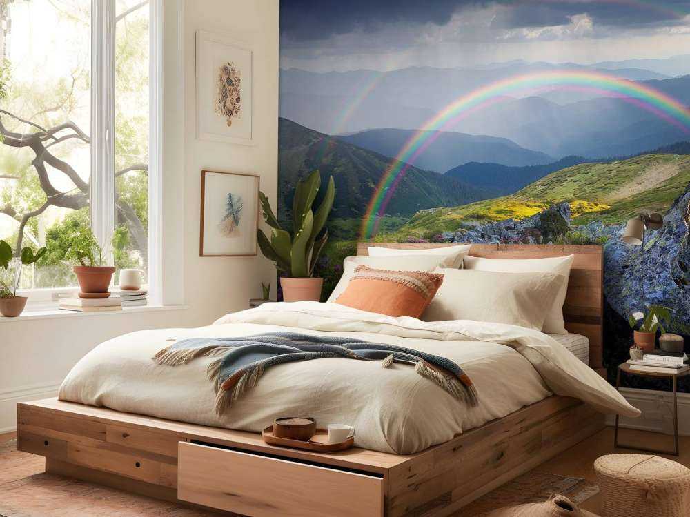 Landschaft mit Blumen