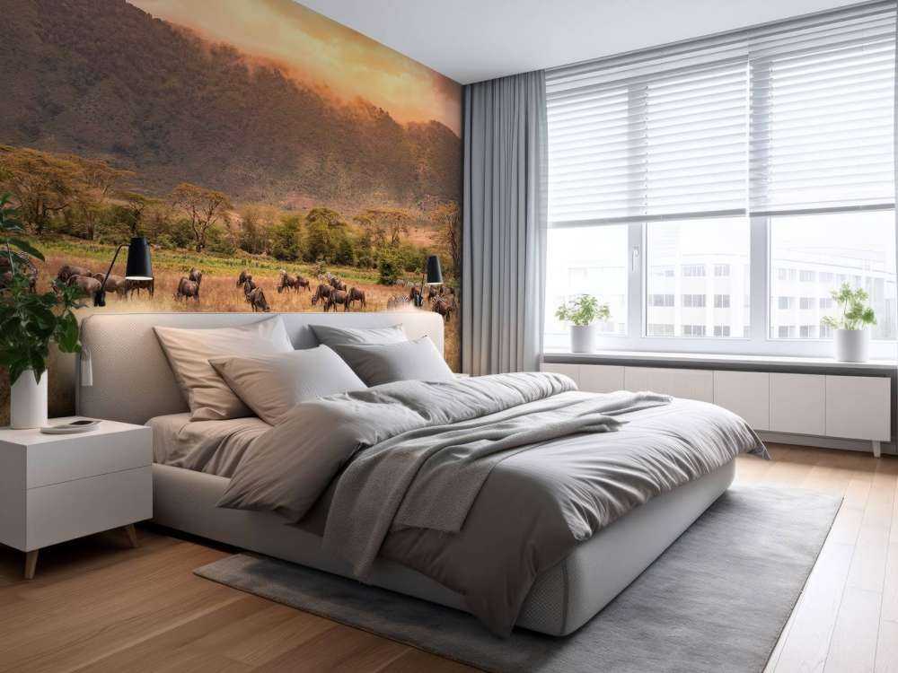 Savannenlandschaft mit Zebras