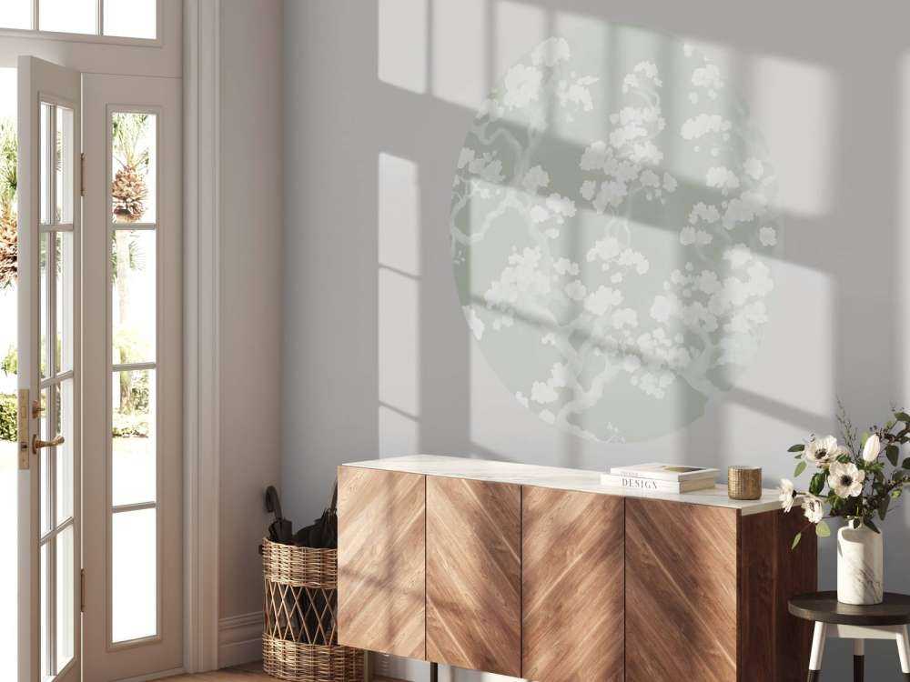 Wunderbarer blühender Wald - grün