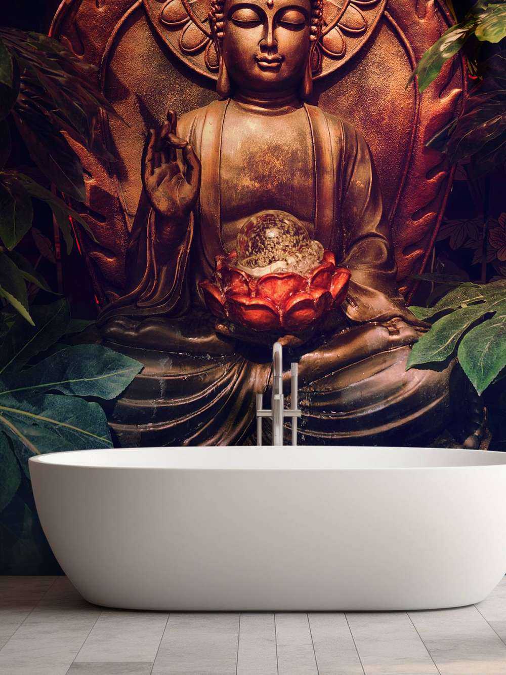 Buddha mit Blättern
