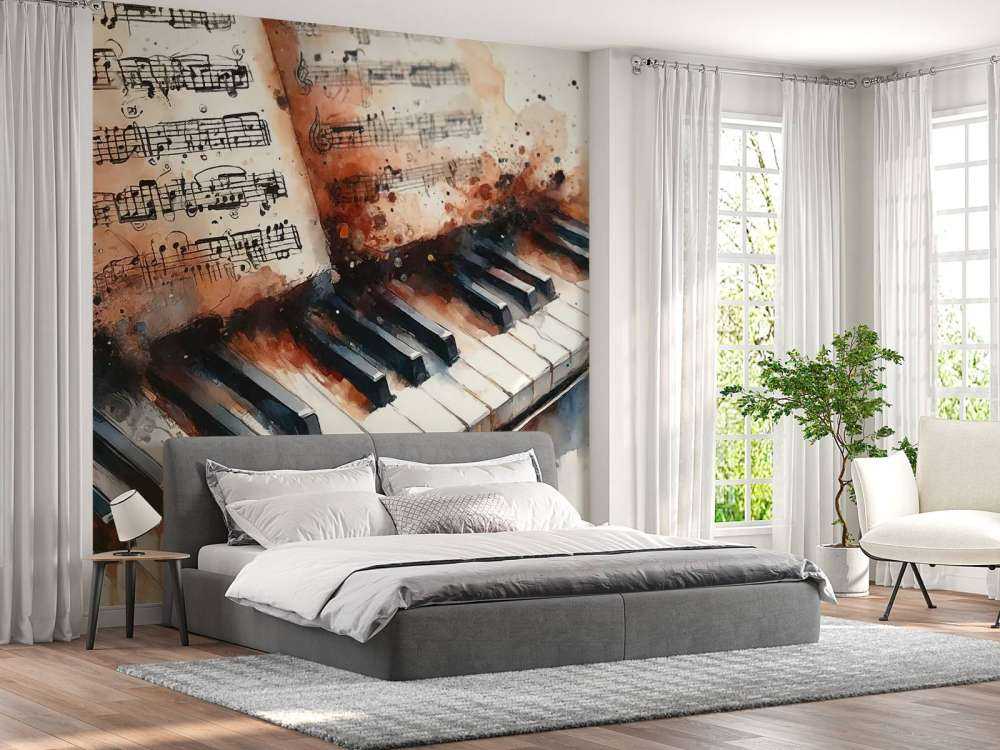 Melodische Harmonie in künstlerischen Strichen eingefangen