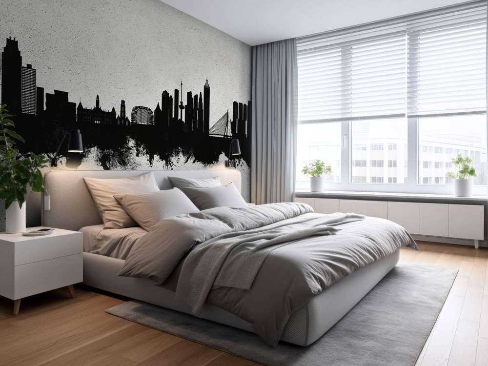 Aquarell-Skyline, Rotterdam