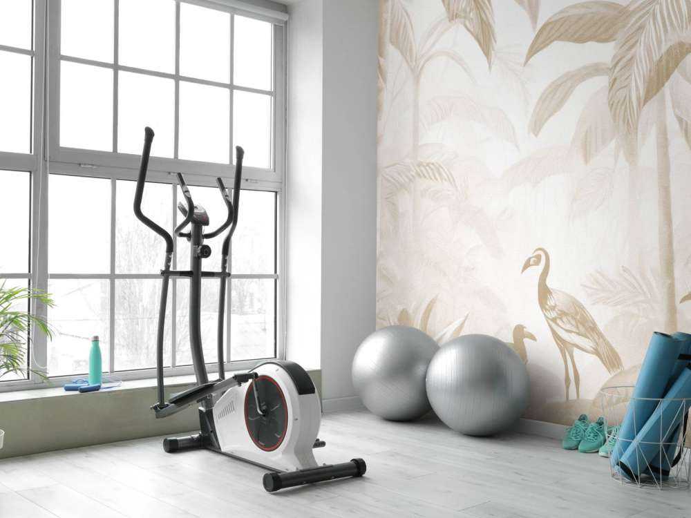 Verborgener Dschungel mit Ibis, taupe