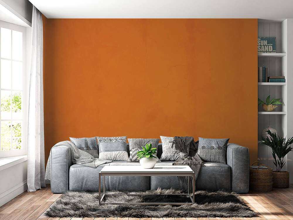 Alter orangefarbener Beton