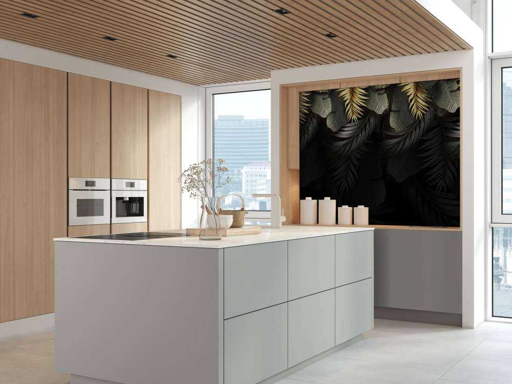 Blätter auf dunklem Hintergrund