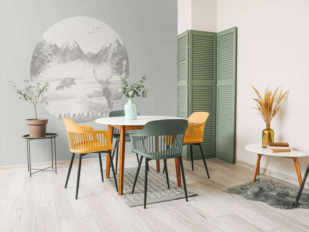 Waldtiere in Grautönen