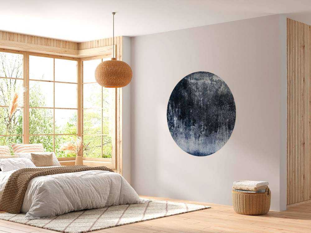 Alte verwitterte blaue Wand