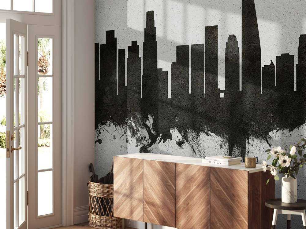 Aquarell-Skyline, Los Angeles