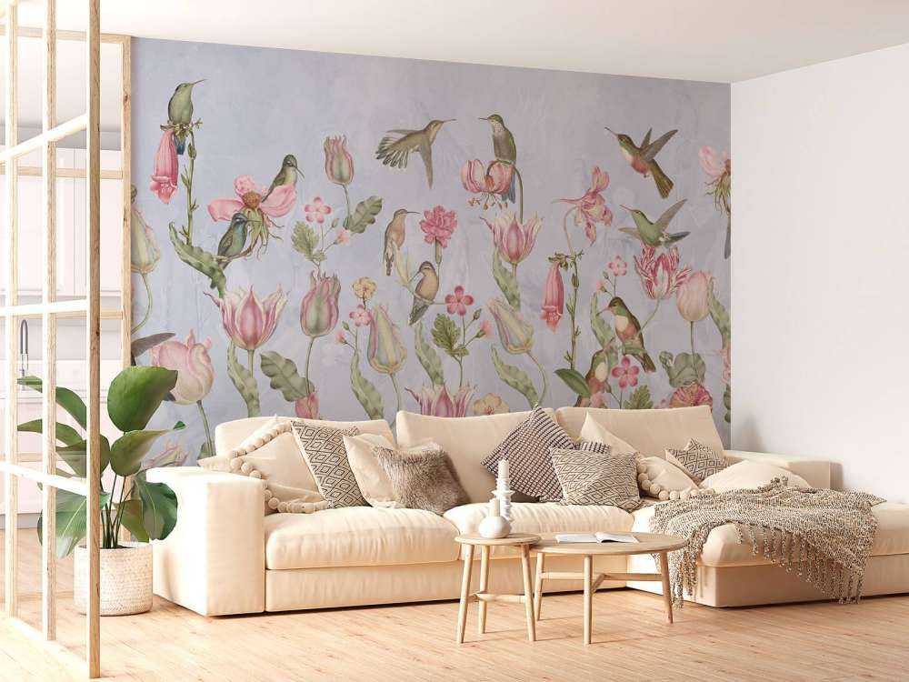 Frühling Kolibri Symphonie - Pastellblaue Serenade