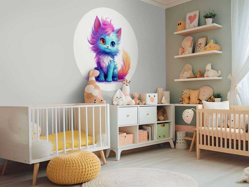Regenbogen-Katzenbaby