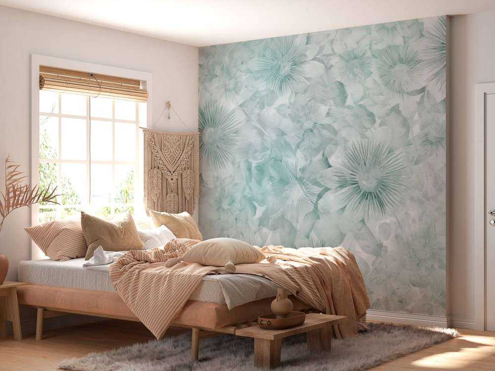 Botanische Aquarell-Eleganz Eisiges Minzgrün