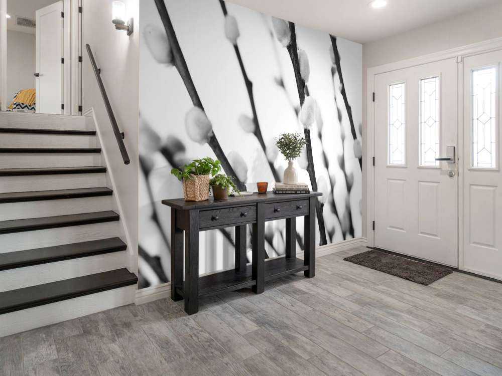 Schwarze und weiße Weide