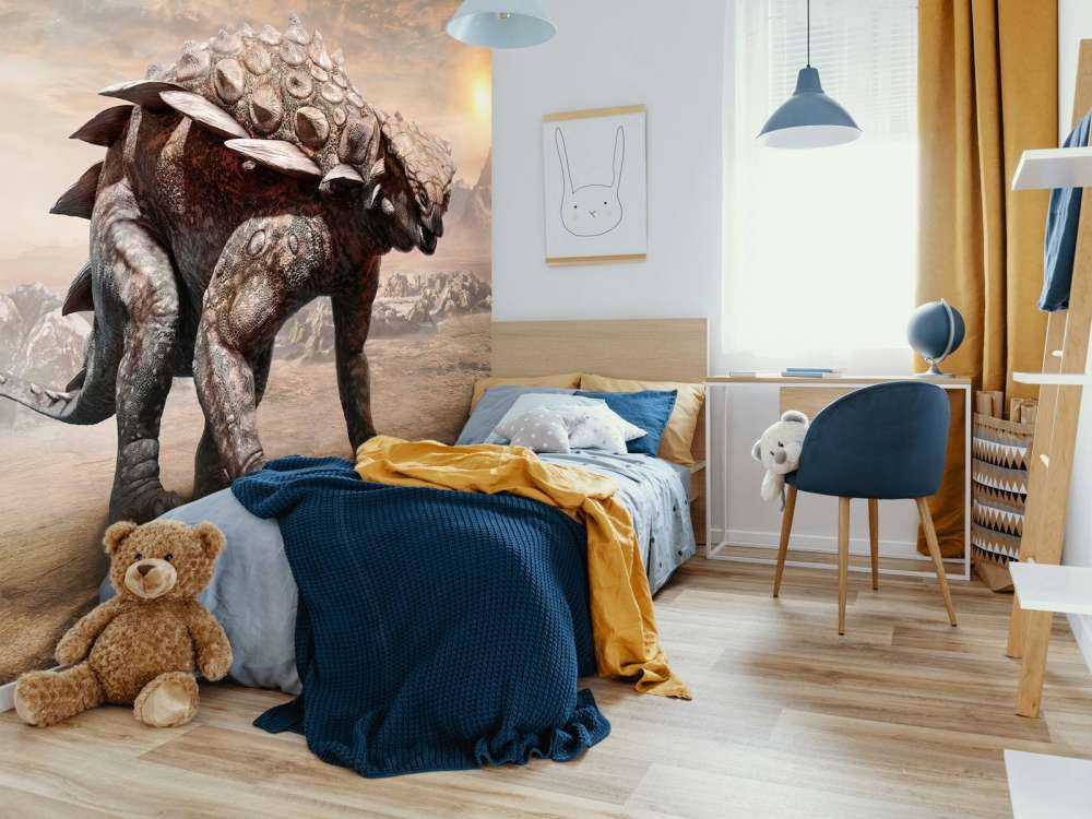 Dinosaurier in einer verlassenen Gegend