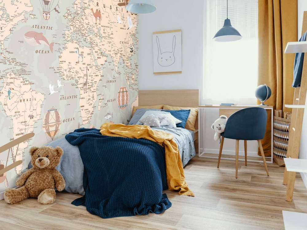 Beige Weltkarte