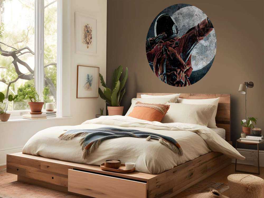 Astronaut beim Tupfen