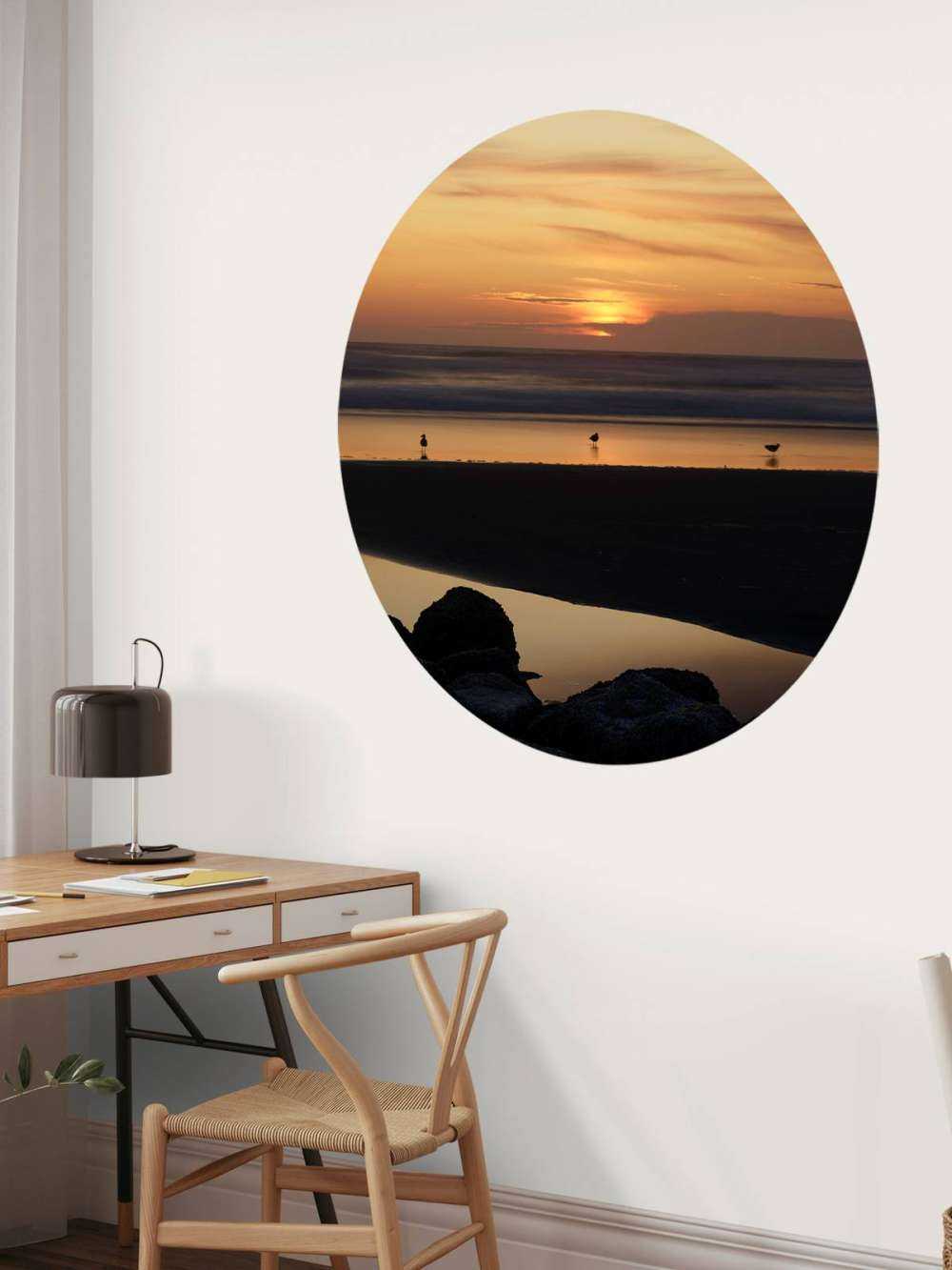 Vögel bei Sonnenuntergang