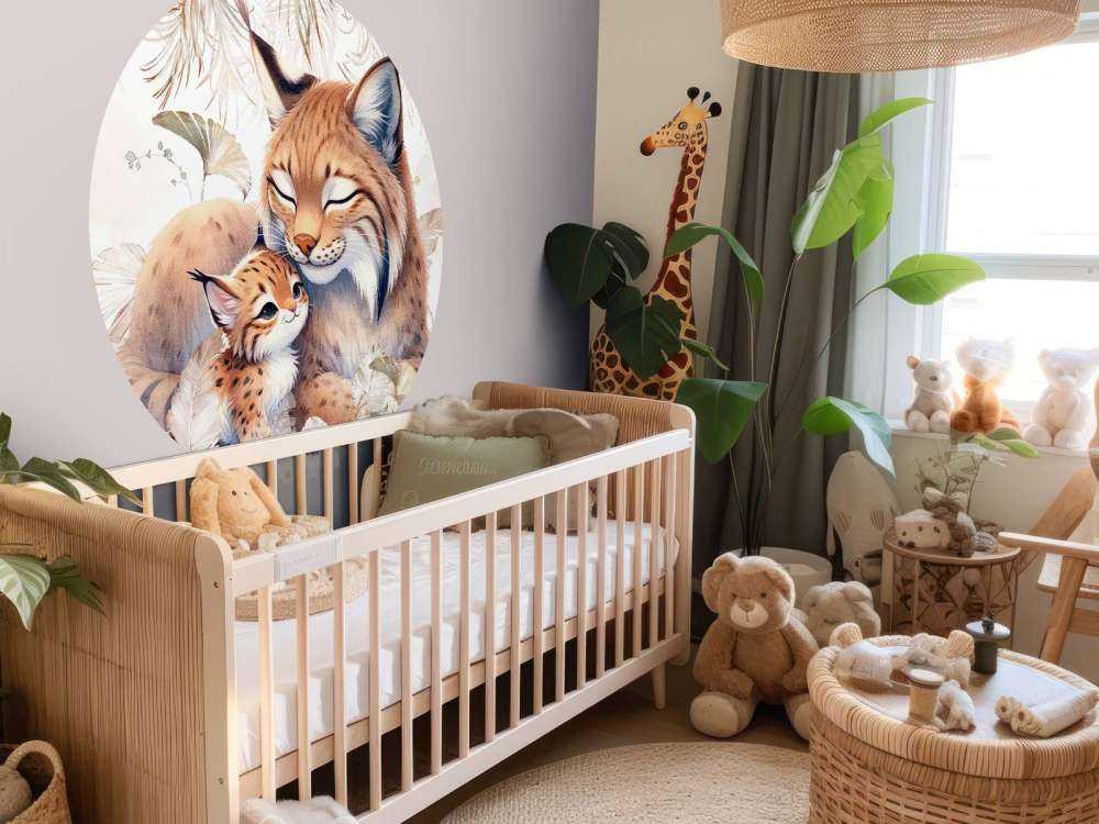 Liebende Luchs mit Jungem