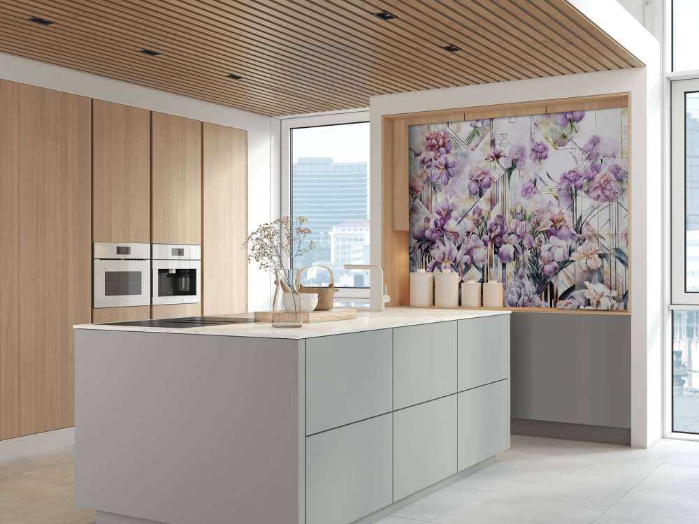 Riesige Aquarell-Iris lila