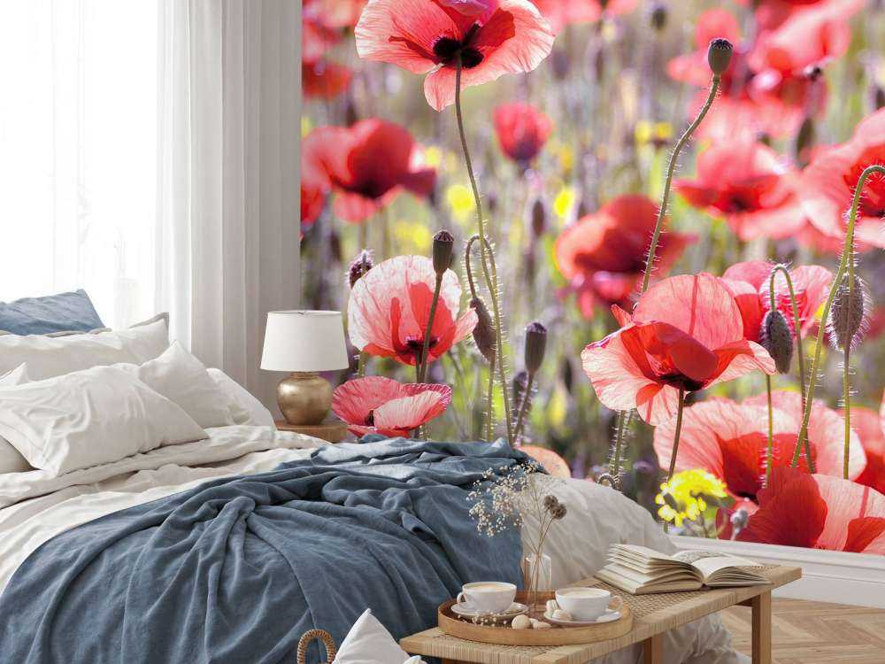 Mohn im Vintage-Look