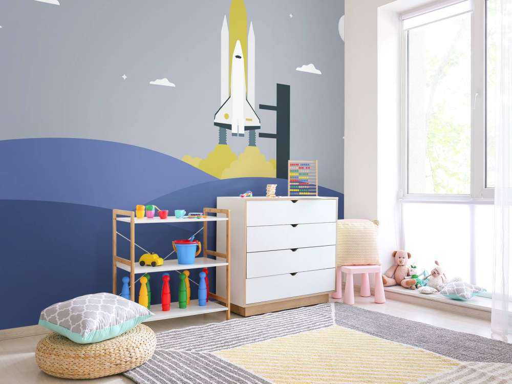 Raketenstart zwischen den Hügeln