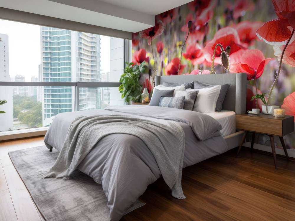 Mohn im Vintage-Look