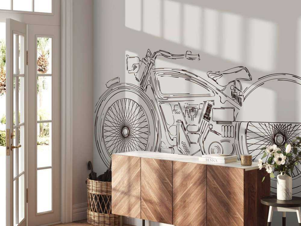 Signierter Oldtimer-Motor