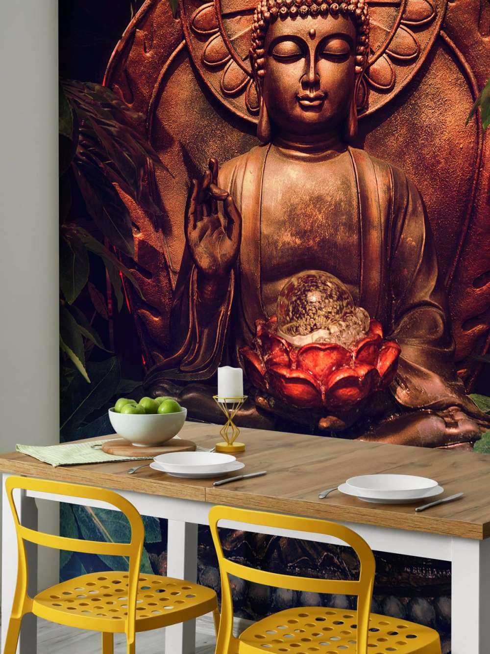 Buddha mit Blättern