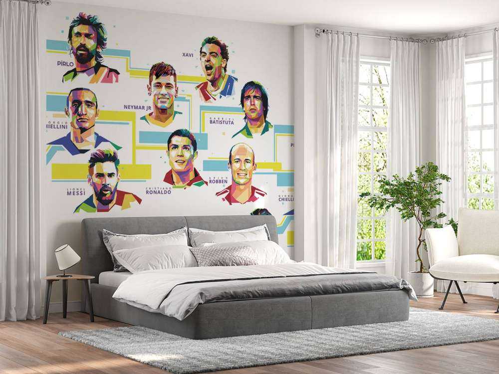 Tapete mit Fußballspieler