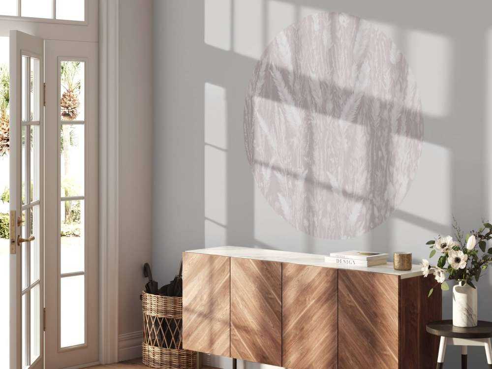 Wand von Feldgräsern - taupe