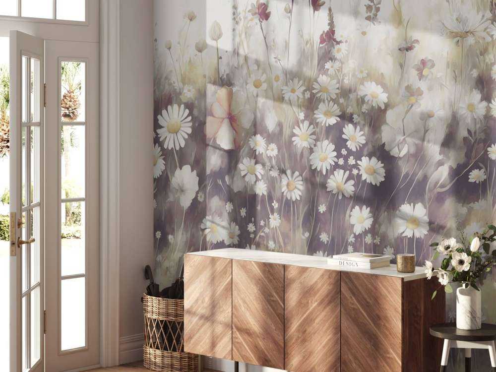 Üppiges Grün des Sommers Goldbraun