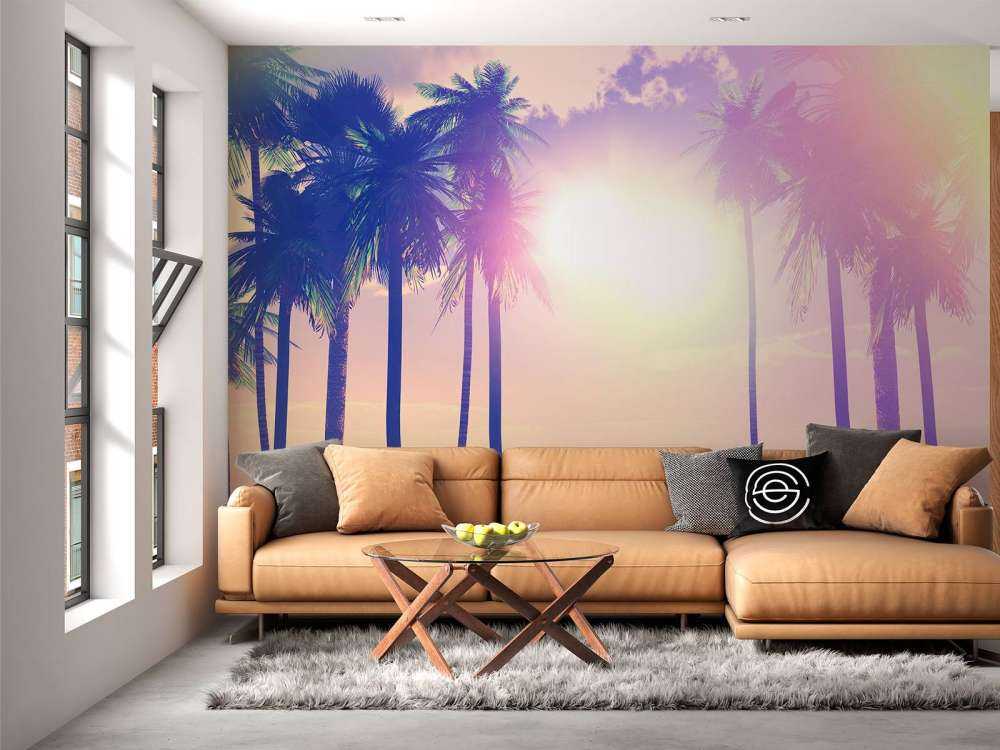 Vintage Palmen und Meer