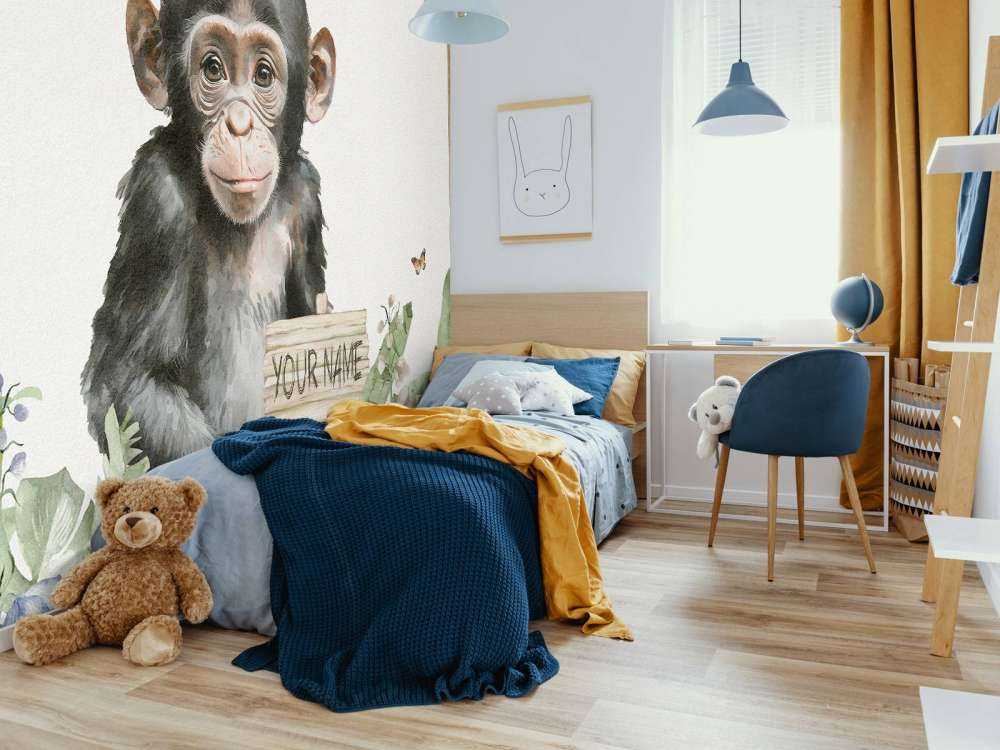 Schimpansenbaby im Dschungel