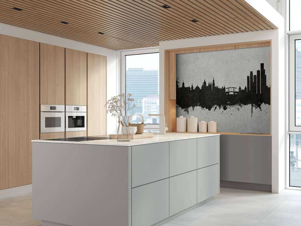 Aquarell-Skyline, Amsterdam