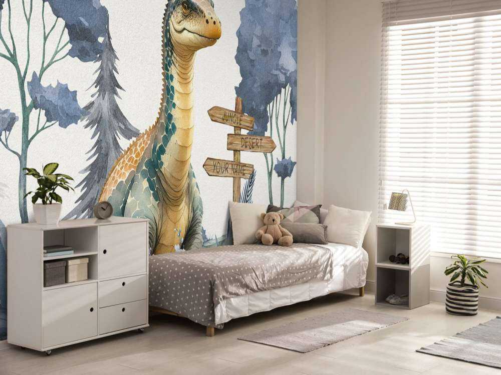 Baby-Brachiosaurus im blauen Dschungel