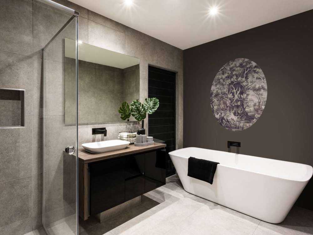 Mystischer Wald in Sepia