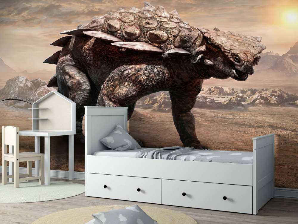 Dinosaurier in einer verlassenen Gegend